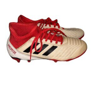 Adidas PREDATOR FG Red/White Outdoor Soccer Cleats Used